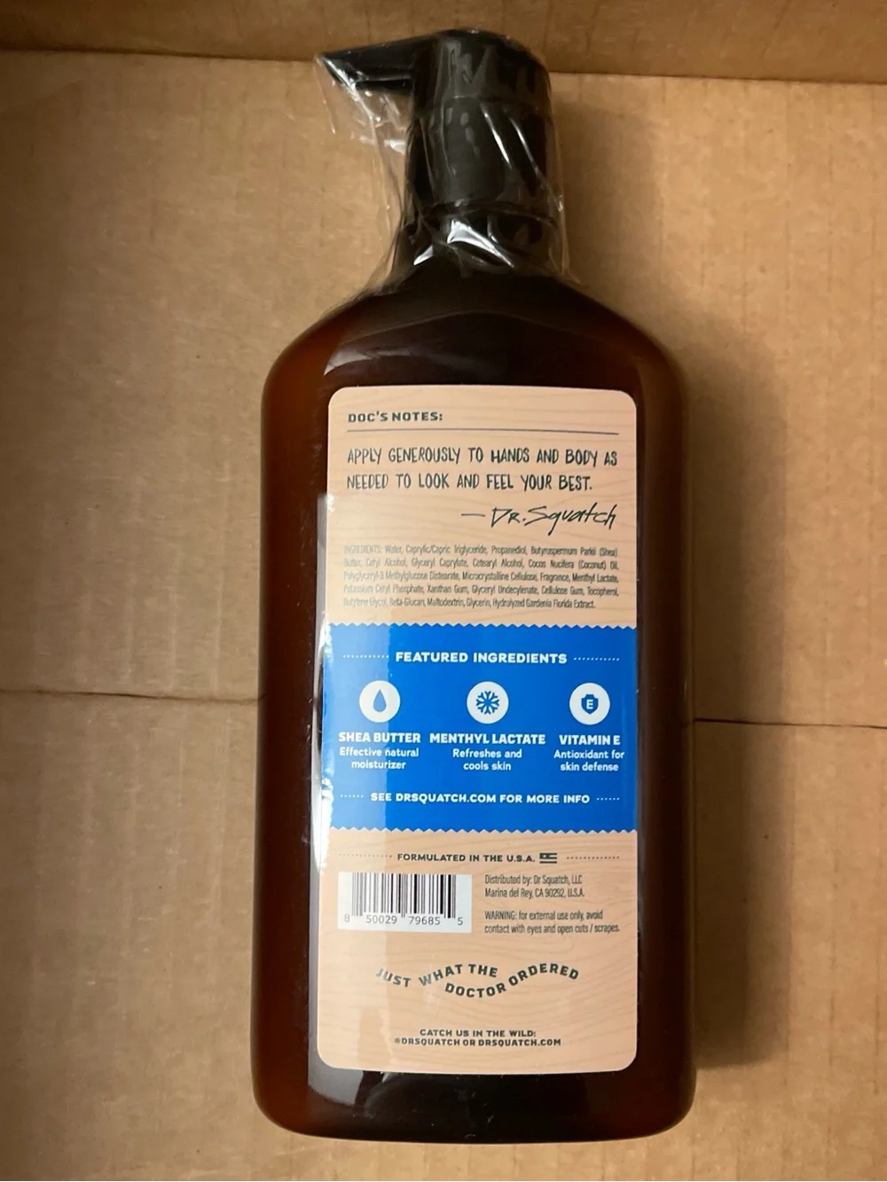 Fresh Falls Moisturizing Lotion — Men's Natural, Brown